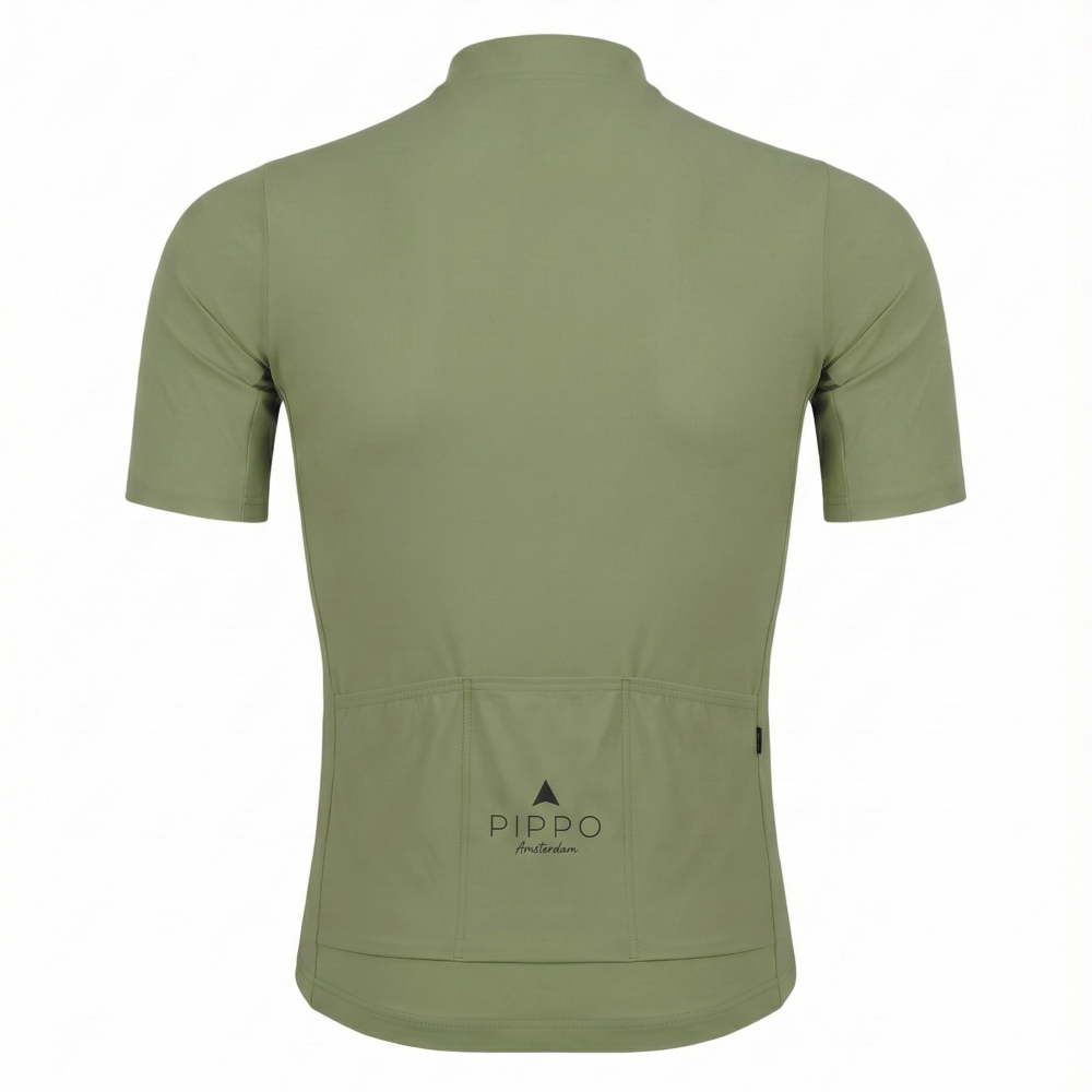 Professional Rennradtrikot fuer Herren | Atmungaktive | Atmungsaktives grünes Rennradtrikot für Herren mit sportlicher Passform.