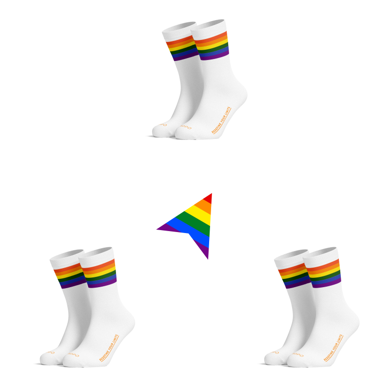 3 er pack Rennradsocken Pride | nur 13,33€ pro Paar| Angenehm auf der Haut mit leichter Kompression.