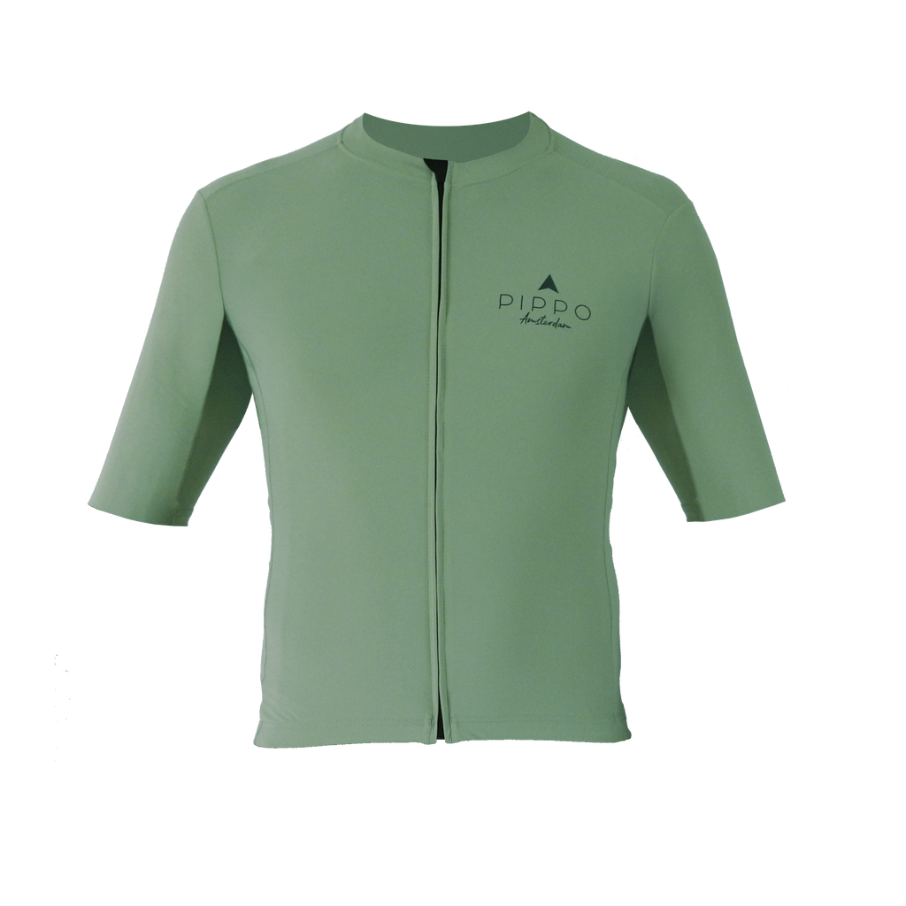 Hellgrün Rennradtrikot Herren 3 D Ansicht