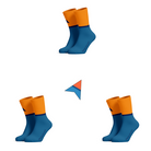 Professional cycling socks for road biking | Angenehm auf der Haut |Merino-Rennradsocken in Orange und Blau  – rutschfeste Passform mit leichter, angenehm stützender Kompression, die weder einschneidet noch kratzt und optimalen Komfort auf jeder Fahrt bietet.