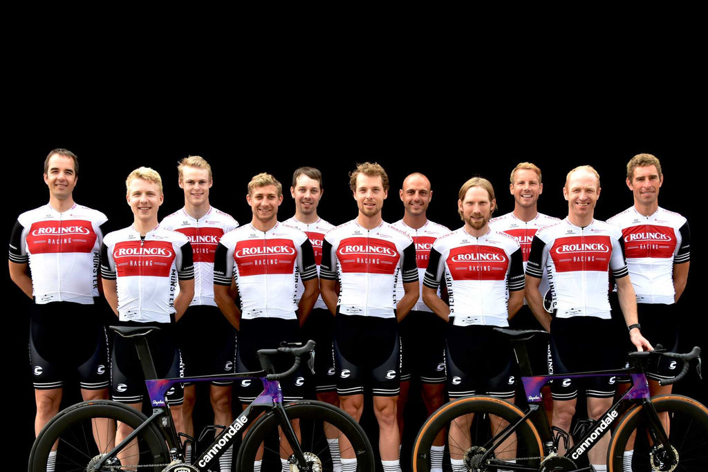 Frontansicht: Rennrad Team