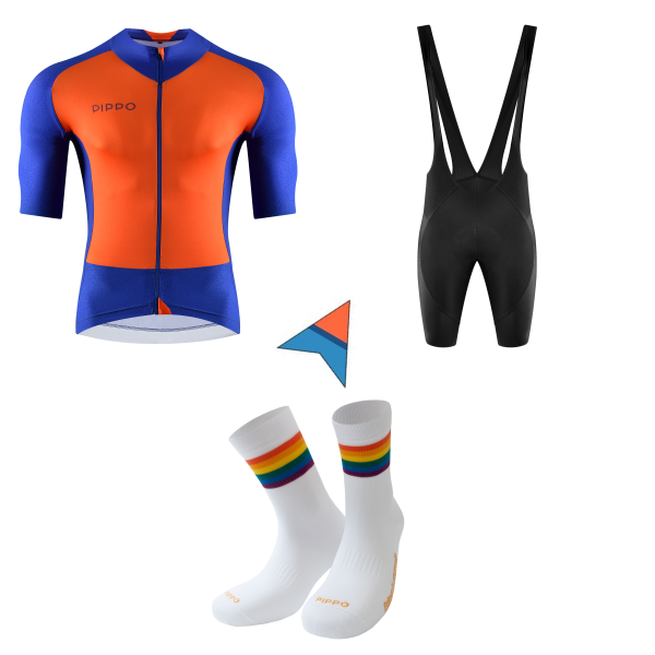 rennrad trikot hose set Rennrad Set Herren Bunt– Trikot & Bib Shorts & Socken| Performance Fit – PIPPO Amsterdam