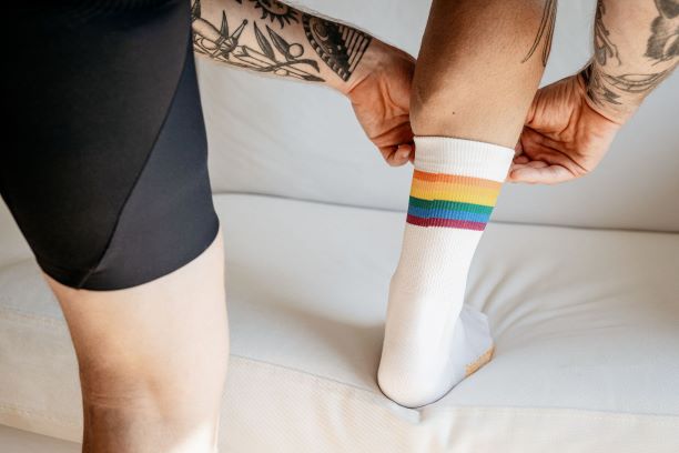 Premium Rennradsocken Pride Weiß – Stylische Cycling Socken – PIPPO Amsterdam