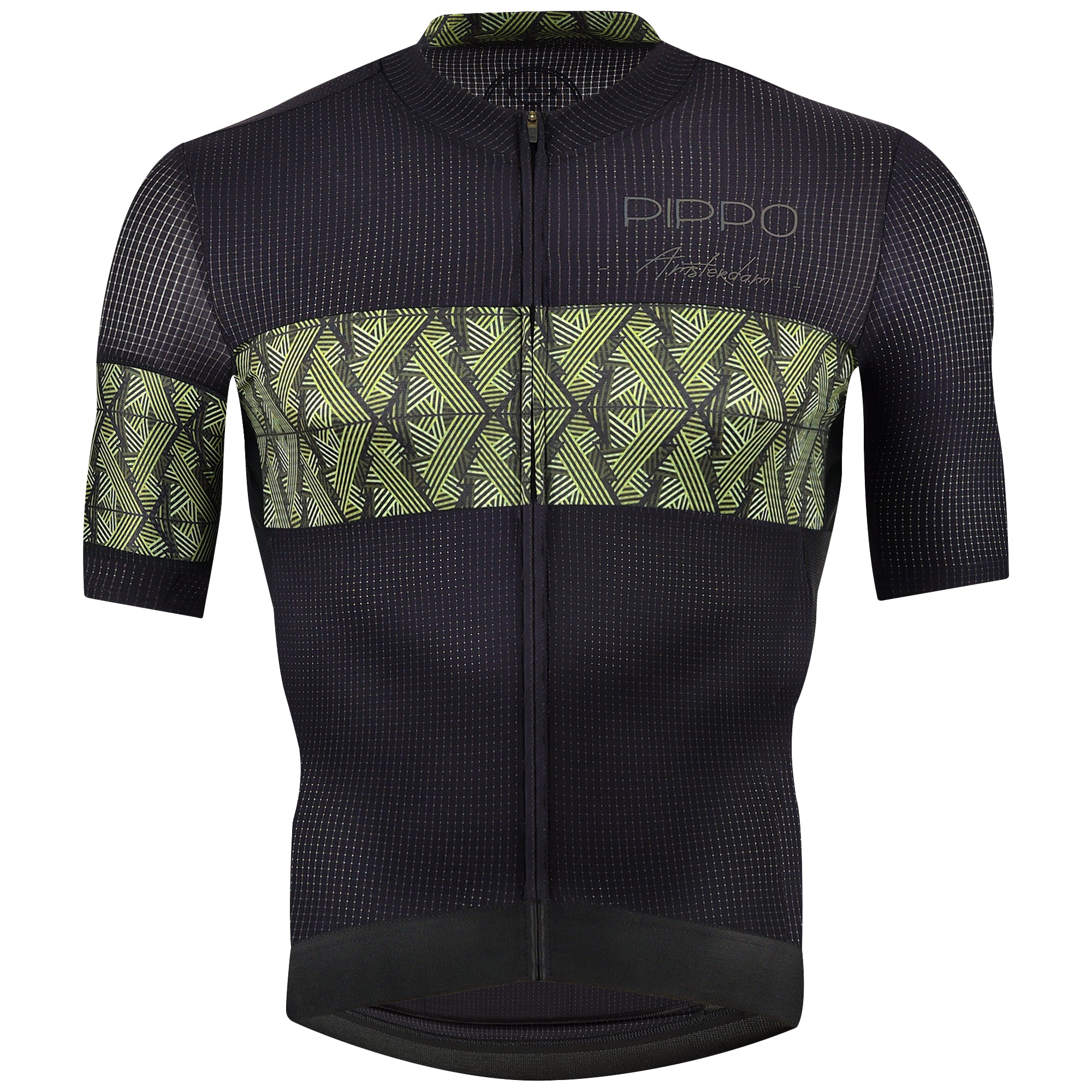 rennrad trikot schwarz herren Rennradtrikot Herren – Alpe d'Huez – PIPPO Amsterdam